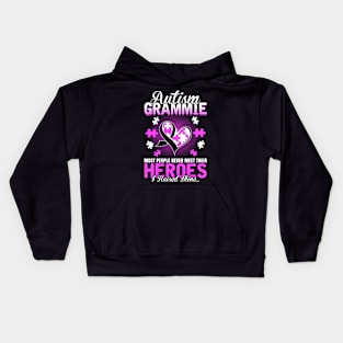 Autism Grammie I Raised My Heroes Kids Hoodie